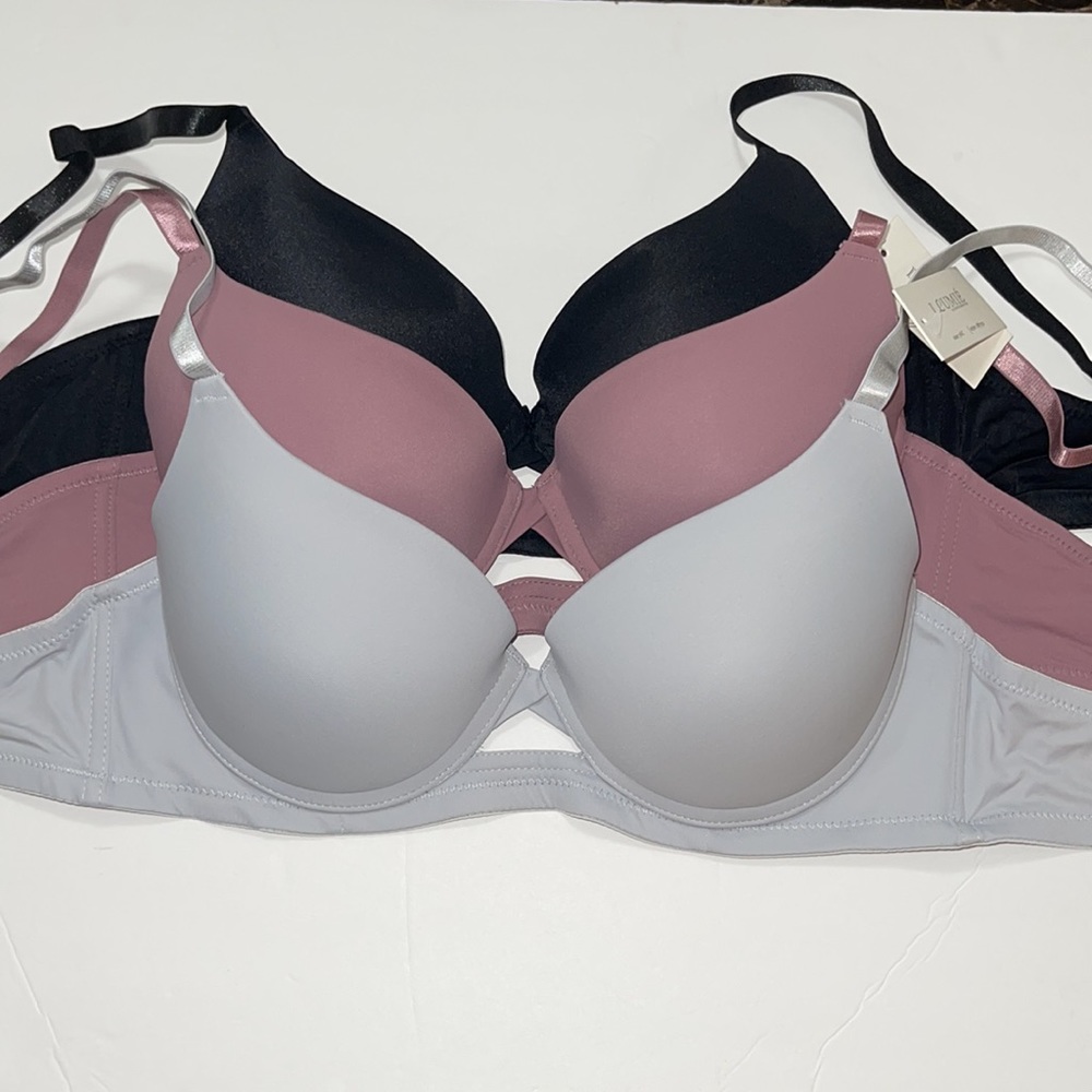Bundle 3 Pieces Push Up Light Padded Demi T- Shirt Bra ( Firm price)